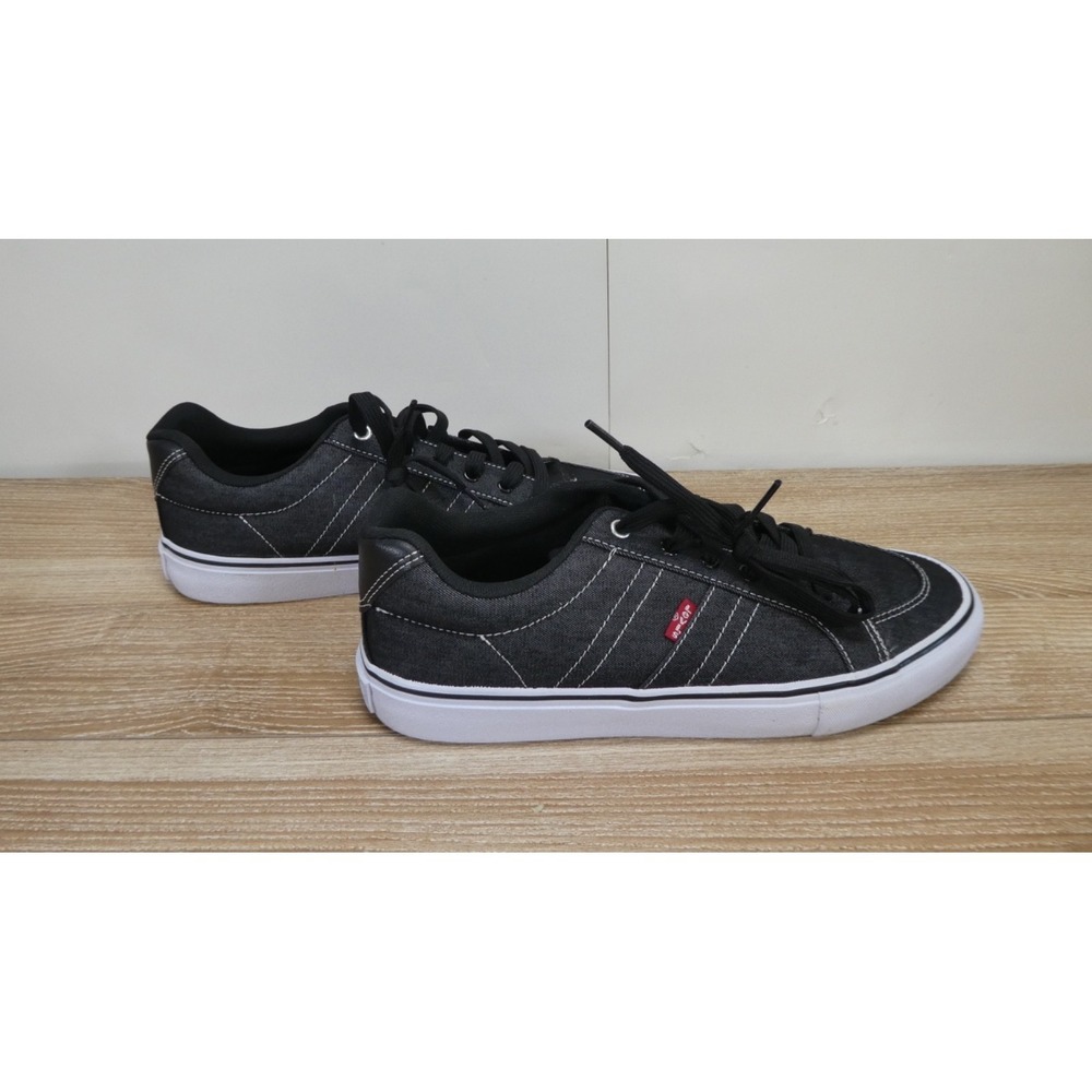 LEVI'S Mens Black  Round Toe Platform Sneakers Shoes 10 - Picture 5 of 7